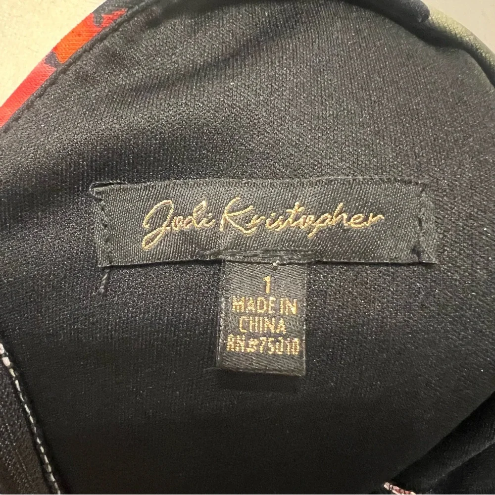 Jodi Kristopher Fit & Flare Dress Juniors Size 1 Red Black Floral - Picture 4 of 4